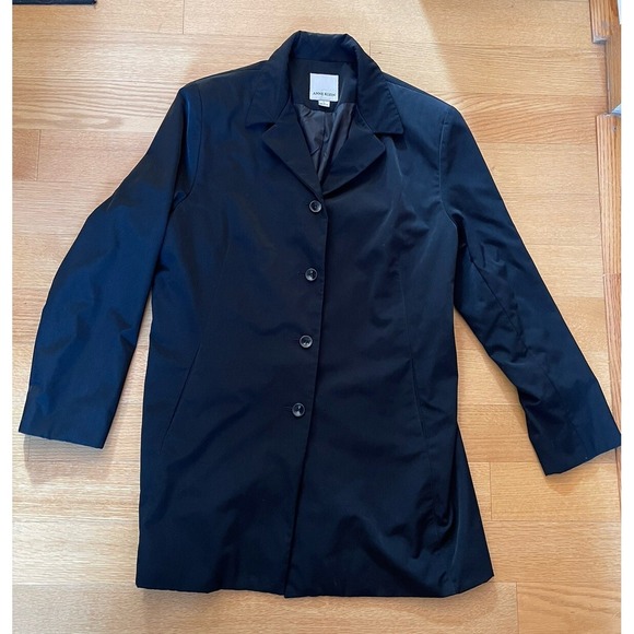 Anne Klein Jackets & Blazers - Anne Klein Women's Coat Jacket Size L Black Long Trench Read